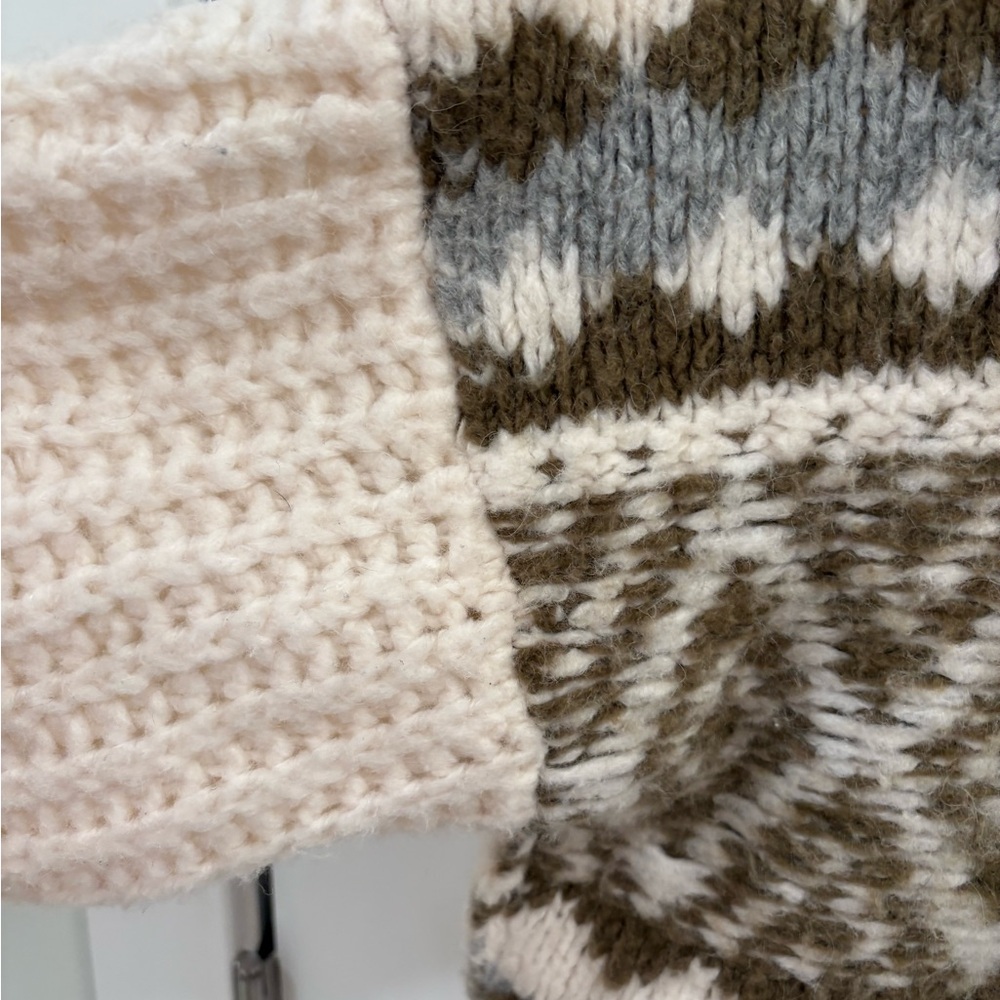 Free People Fair Isle Alpine Knit Wool Alpaca Blend Sweater Size XS - Picture 6 of 14